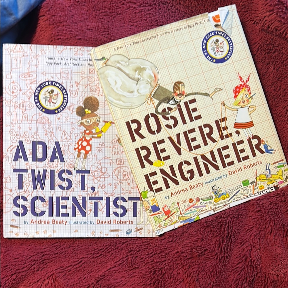 Bundle of 2 Abrams Books: ADA TWIST, Scientist & ROSIE REVERE, Engineer